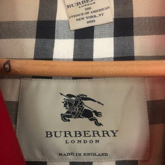 Authentic Burberry The Kensington Trench Coat Double Breasted Military Red - Picture 1 of 4